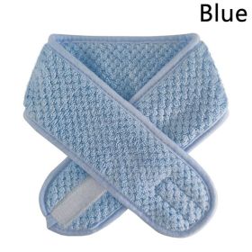 Adjustable Wide Hairband Non-Slip Yoga Spa Bath Shower Makeup Wash Face Cosmetic Headband Women Make Up Accessories (Color: Sky blue, size: Size fits all)