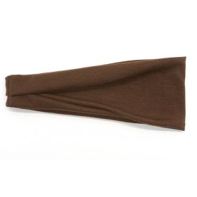 Women Headband Solid Color Twist Cotton Wide Turban Twist Knitted Cotton Sport Yoga Hairband Twisted Knotted Headwrap (Color: Gold)