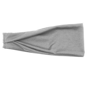 Women Headband Solid Color Twist Cotton Wide Turban Twist Knitted Cotton Sport Yoga Hairband Twisted Knotted Headwrap (Color: Pink)