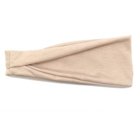Women Headband Solid Color Twist Cotton Wide Turban Twist Knitted Cotton Sport Yoga Hairband Twisted Knotted Headwrap (Color: Sky blue)