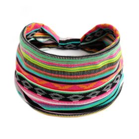 Bohemian Bandanas Elastic Hair Bands Yoga Headband Women Headwear Print Vintage Cross Unisex Scrunchies Hair Accessories (Color: Style 4)