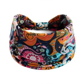 Bohemian Bandanas Elastic Hair Bands Yoga Headband Women Headwear Print Vintage Cross Unisex Scrunchies Hair Accessories (Color: Style 6)