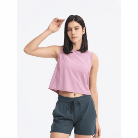 JupiterGear Round-Neck Cropped Tank (Color: dusty pink, size: 6)