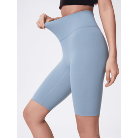 JupiterGear High-Rise Long Shorts (Color: Light Blue, size: 4)