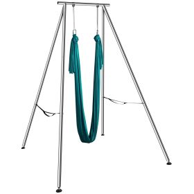 Aerial Yoga Frame & Yoga Hammock, 9.67 ft Height Professional Yoga Swing Stand Comes with 6.6 Yards Aerial Hammock (Includes Hammock: Yes, Color: Atrovirens)